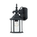 Designers Fountain 2961-BK Devonshire Collection 1-Light Exterior Wall Lantern, Black Finish with Clear Glass