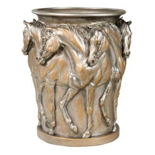 OK Casting 11.5H in. Ring Of Horses Urn