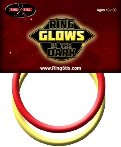 One Red Ring And One Glow-In-The-Dark Ring – RingStix – Spare Rings – Red and Glow-in-The-Dark
