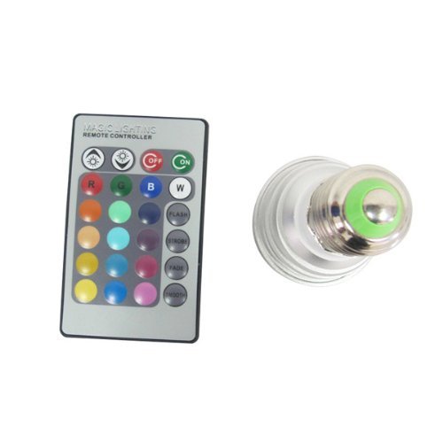 Magic Lighting LED Light Bulb and Remote with 16 Different Colors and 5 Modes