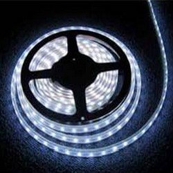 LED Strip light, Waterproof LED Flexible Light Strip 12V with 300 SMD LED, 3258 Cool White. 16.4 Foot / 5 Meter. With 3M Adhesive Back. By Olympic Lighting