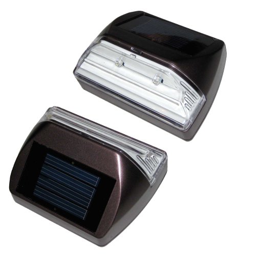 Set of 2 Solar Deck/step Lights, Rectangle, Illuminates up to 8 Hours