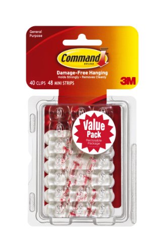Command Decorating Clips Value Pack, 40-Clip