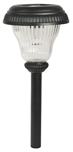 Paradise GL23046BK4 Solar Garden Plastic Path Light Set, Black, 4-Pack