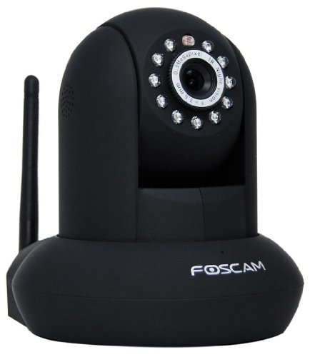 Foscam FI8910W Pan & Tilt IP/Network Camera with Two-Way Audio and Night Vision (Black)