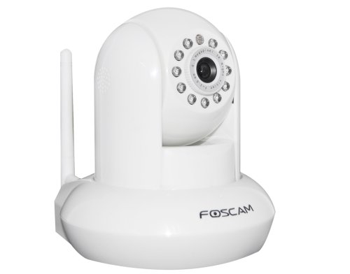 Foscam FI8910W Pan & Tilt IP/Network Camera with Two-Way Audio and Night Vision (White)