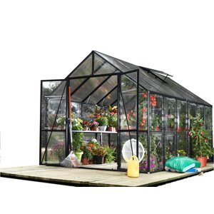 STC Easy Grow Greenhouse, Black Frame, 8 by 12-Feet