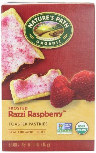 Nature’s Path Organic Frosted Toaster Pastries, Razzi Raspberry, 6-Count Boxes (Pack of 12)