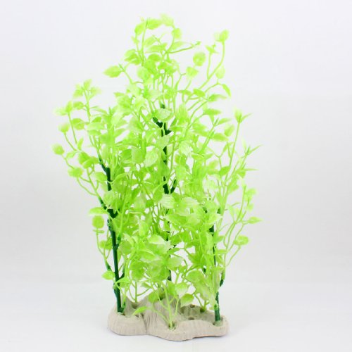 Como Fish Tank Aquarium Landscaping Plastic Water Grass Plant Light Green 11.4″