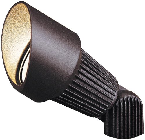 Kichler Lighting 15309AZT 12-Volt Low Voltage Accent Light with Heat Resistant Flat Glass Lens, Textured Architectural Bronze