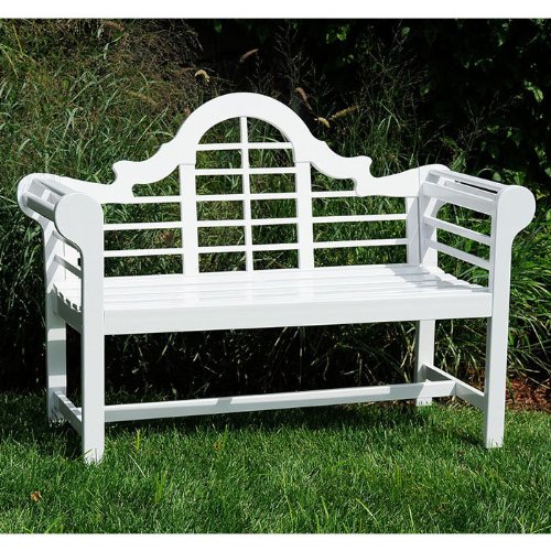 Achla Designs 4-Foot Lutyen Bench, White