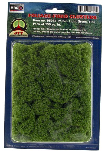 JTT Landscaping Material – Foliage Fiber Clusters, Light Green, Fine