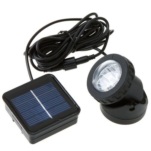 Outdoor Solar Powered LED Spotlight Lamp 6 LEDs Waterproof Available for Pool Use