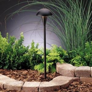 Kichler Lighting 15323BKT Eclipse 1-Light 12-Volt Path & Spread Light, Textured Black