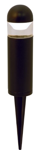 Moonrays 95555 1-watt LED Low Voltage Metal Bollard Landscape Light Fixture, Black