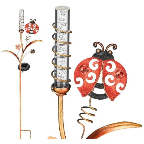 Regal Art & Gift 10375 – 35″ x 10″ Ladybug Stake (Color Changing) Solar LED Light