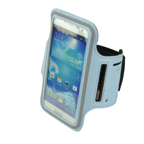 Light Blue Soft Neoprene Material Workout Outdoor Sport Running Cover GYM Armband Case pouch For Samsung Galaxy S4 i9500/Samsung Galaxy S3 III i9300/HTC one /Iphone 4 4s 5 5G