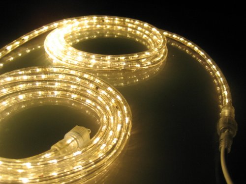 10Ft Rope Lights; Soft White LED Rope Light Kit; 1.0″LED Spacing; Christmas Lighting; outdoor rope lighting