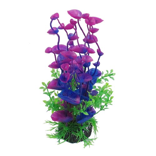 Jardin Landscaping Water Plant Decoration for Aquarium, 8.3-Inch, Purple/Green