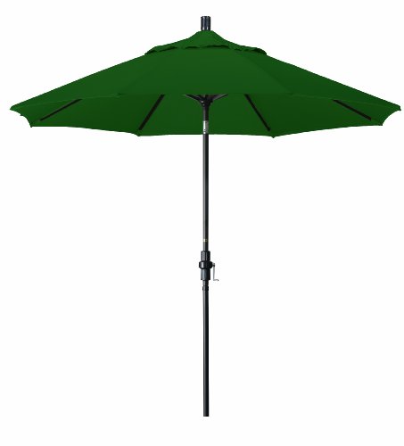 California Umbrella 9-Feet Aluminum Market Umbrella with Bronze Pole, Forest Green