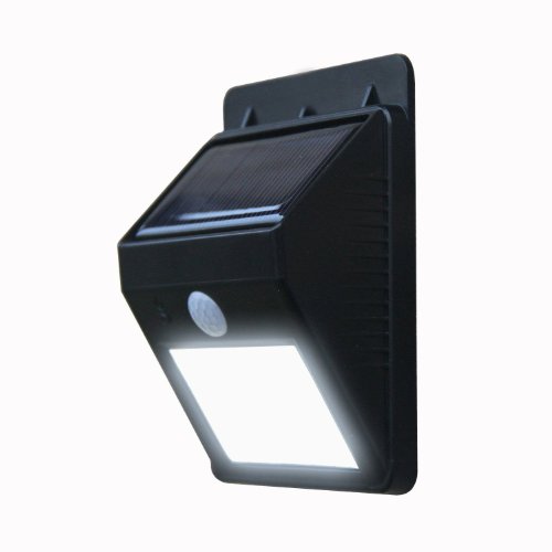 Bright Outdoor LED Light Solar Energy Powered – Weatherproof – No Tools Required; Peel ‘n Stick / Motion Sensor-Detector Activated / For Patio, Deck, Yard, Garden, Home, Driveway, Stairs, Outside Wall / Wireless Exterior Security Lighting (No Battery Required) / Dusk to Dawn Dark Sensing Auto On / Off