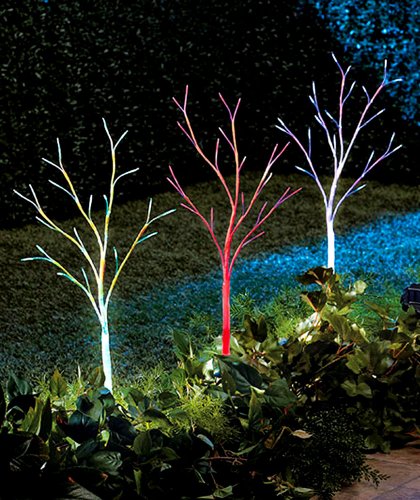 Set of 3 Solar Color-changing Trees