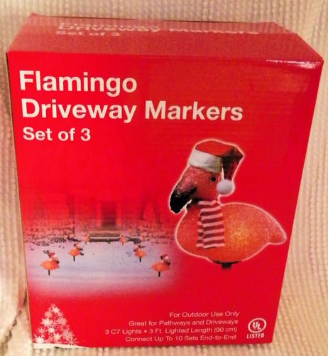 Flamingo Driveway Markers (Set of 3)