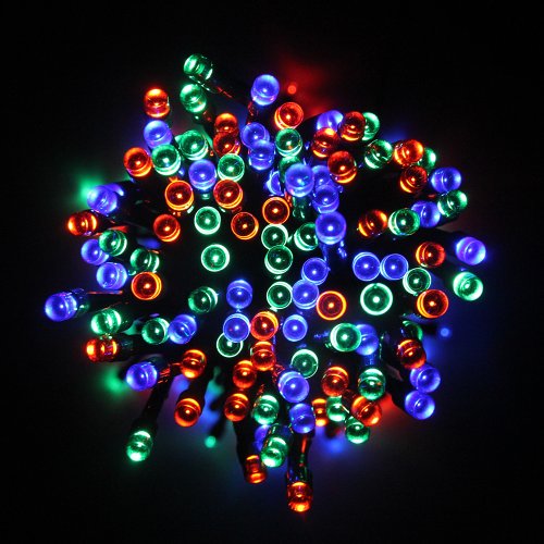 Innoo Tech 55ft/17m 100 LED Muti color Solar Fairy String Lights for outdoor, gardens, homes, Christmas party