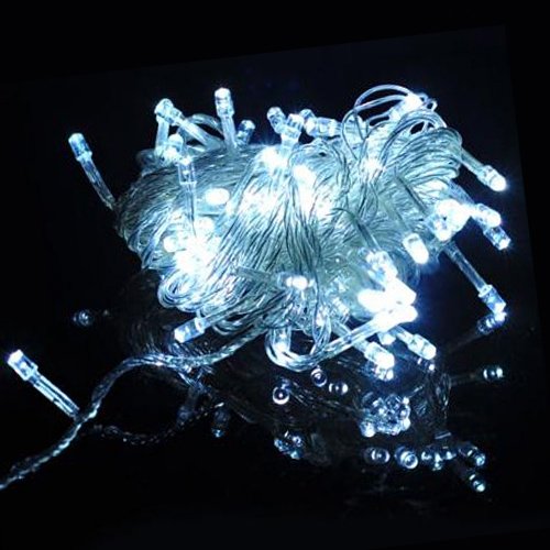 Lycheers 10m 32.8ft 100 led Fairy string Light for Outdoor Room Garden Home Christmas Party Decoration (White)