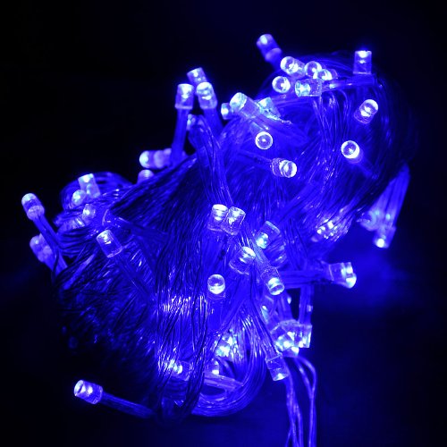 Lycheers 10m 32.8ft 100 led Fairy string Light for Outdoor Room Garden Home Christmas Party Decoration (Blue)