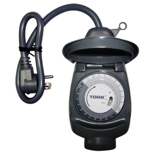 NSI Industries 601A 600A Series Outdoor General Purpose Mechanical Timer with 18″ Cord, Grounded Plug, 15 Minutes, 1 Outlet