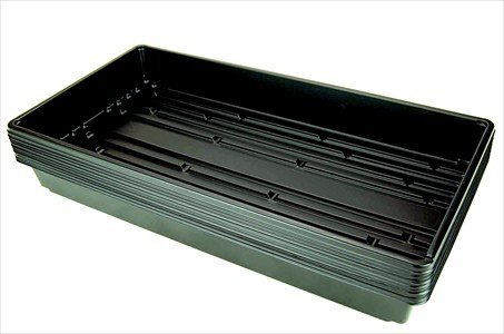 10 Plant Growing Trays (No Drain Holes) – 21″ x 11″ – Perfect Garden Seed Starter Grow Trays: For Seedlings, Indoor Gardening, Growing Microgreens, Wheatgrass & More – Soil or Hydroponic