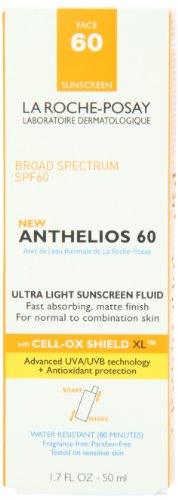 La Roche-Posay Anthelios 60 Ultra Light Sunscreen Fluid for Face, 1.7-Ounce Bottle