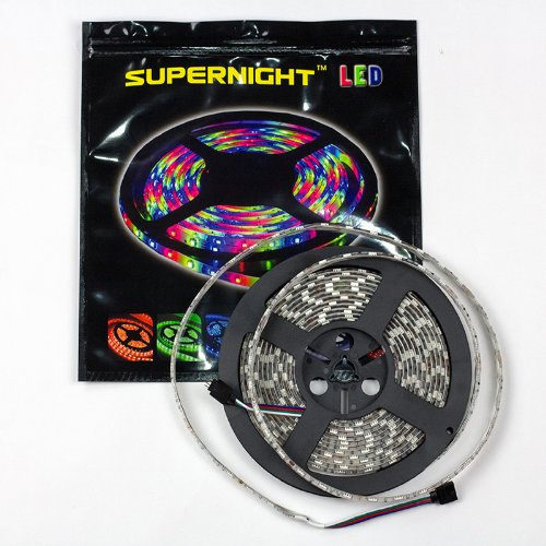 SUPERNIGHT (TM) RGB 5M Waterproof Epoxy 5050 300 SMD LED Strip Light