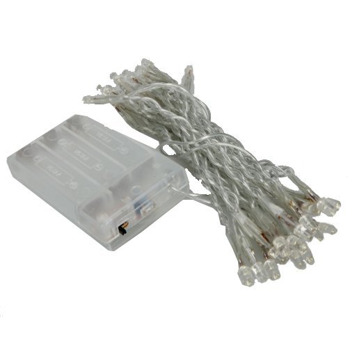 White 4m 40 LED Battery String Lights