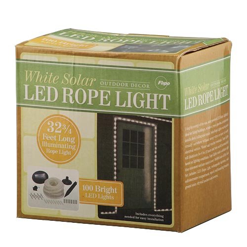 Flipo Solar 100 LED Rope Light, Warm White