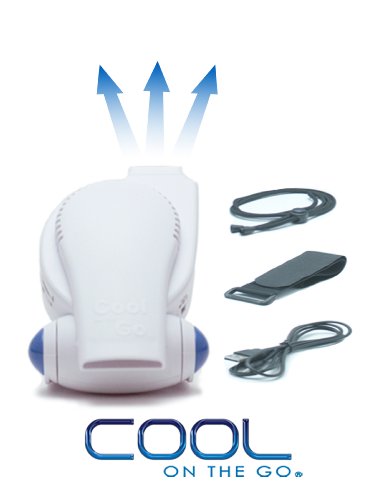 Cool On The Go – Versatile Hands-Free Personal Cooling Device. White / Blue