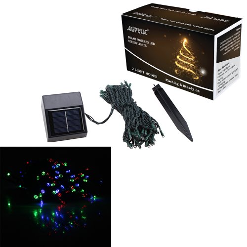 AGPtek® 60 LED Solar Powered Multi-Color String LED Light – Outdoor and Indoor Use