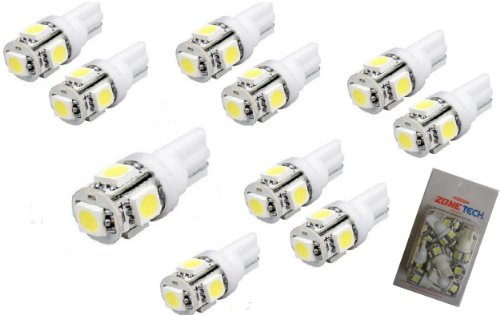 Zone Tech 10x WARM WHITE High Power LED Car Lights Bulb