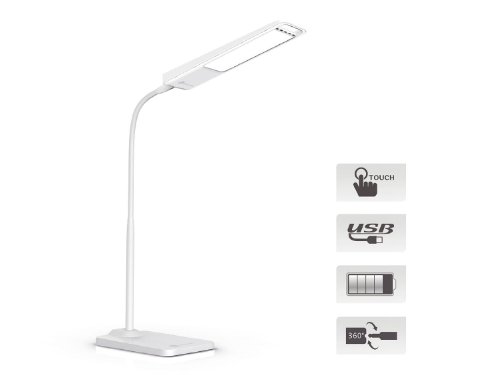 Signswise QD-502 Rechargeable Gooseneck Desk Lamp Detachable Emergency Light Source 5W Marble Warm White LED Light Detachable Work Lamp Emergency Outdoor Light with 3 Stages Lights