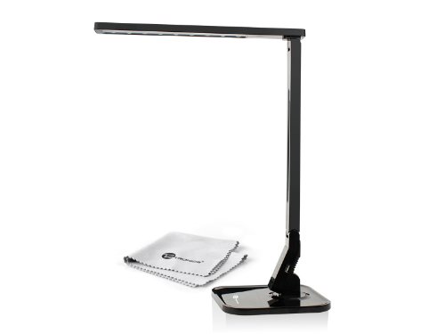 TaoTronics® Elune TT-DL01 Dimmable LED Desk Lamp (Piano Black, 4 Lighting Modes: Reading/Studying/Relaxation/Bedtime, 5-Level Dimmer, Touch-Sensitive Control Panel, 1-Hour Auto Timer, 5V/1A USB Charging Port)