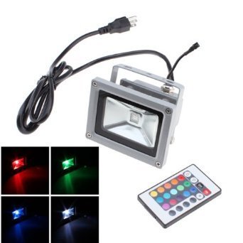 Waterproof Remote Control 10W RGB 16 Color Changing LED Flood Light 900LM