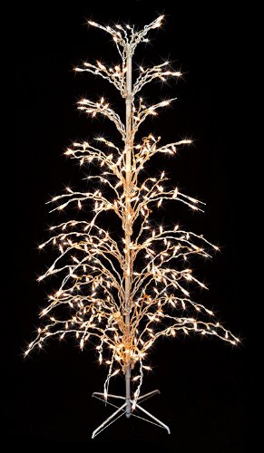 6′ Clear Lighted Christmas Twig Tree Outdoor Yard Art Decoration