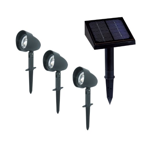 Classy Caps 3 Pack Solar Landscape Spotlights