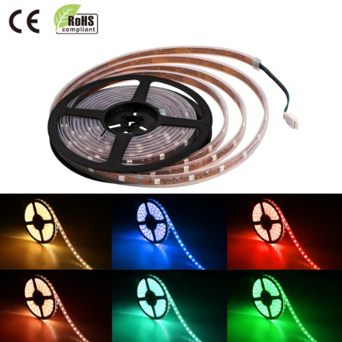 Lighting EVER Waterproof RGB LED Strip Light, LED Ribbon Lights, Flexible, Pack of 16.4ft/5m