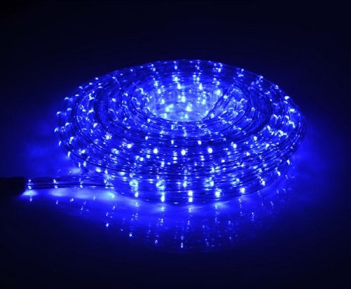 NEW 18′ Vivid Carribean Ocean Blue Rope Lights, Cool Led Warm Holiday Christmas Indoor Outdoor Mancave