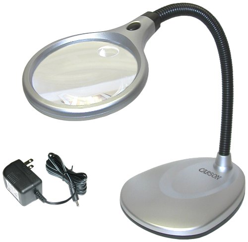 Carson DeskBrite 200 LED Illuminated 2X Magnifier & Desk Lamp (LM-20)