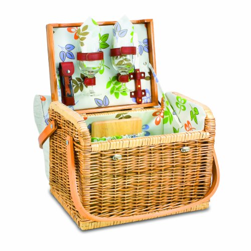 Picnic Time Kabrio Wine Basket, Botanica