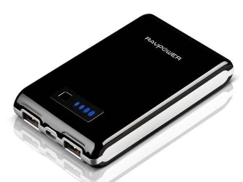 RAVPower PORTABLE CHARGER Element 10400mAh Power Bank CHARGER External Battery CHARGER Pack (Dual USB Outputs, Ultra Compact Design), for iPhone 5, 5S, 5C, 4S, 4, iPad Air, 4, 3, 2, Mini 2 (Apple adapters not included); Samsung Galaxy S4, S3, S2, Note 3, Note 2; HTC One, EVO, Thunderbolt, Incredible, Droid DNA, Motorola ATRIX, Droid, Moto X, Google Glass, Nexus 4, Nexus 5, Nexus 7, Nexus 10, LG Optimus, PS Vita, GoPro, Smart Watch and More – Black