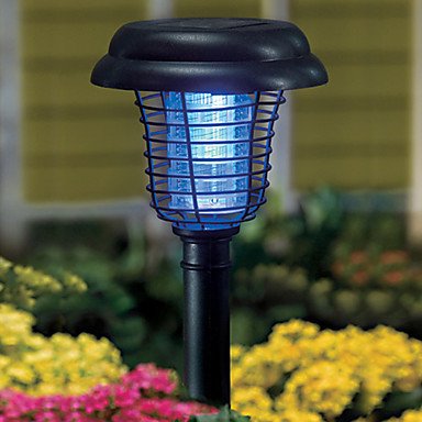 Greentris Purple and White Light LED Solar Light Plastic Mosquito Zapper Stake Light Garden Path Lighting